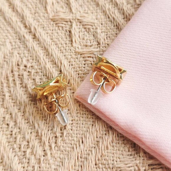 Kate Spade Sweet Treasures Green Stud Earrings in Gold - Picture 4 of 4